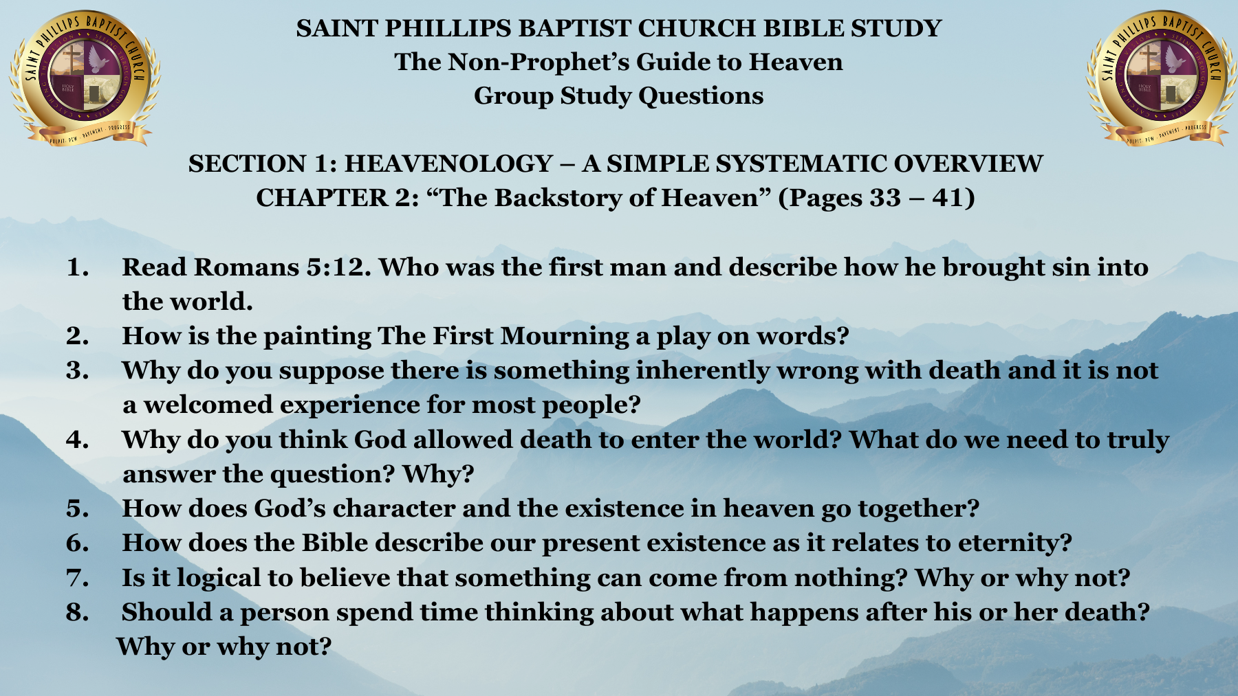 NON PROPHET BIBLE STUDY Chap 2A