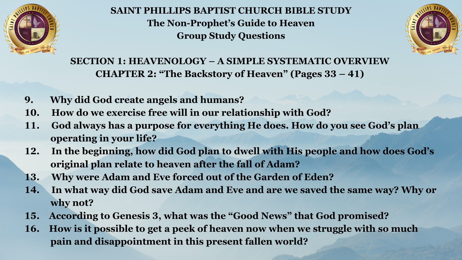 NON PROPHET BIBLE STUDY Chap 2B
